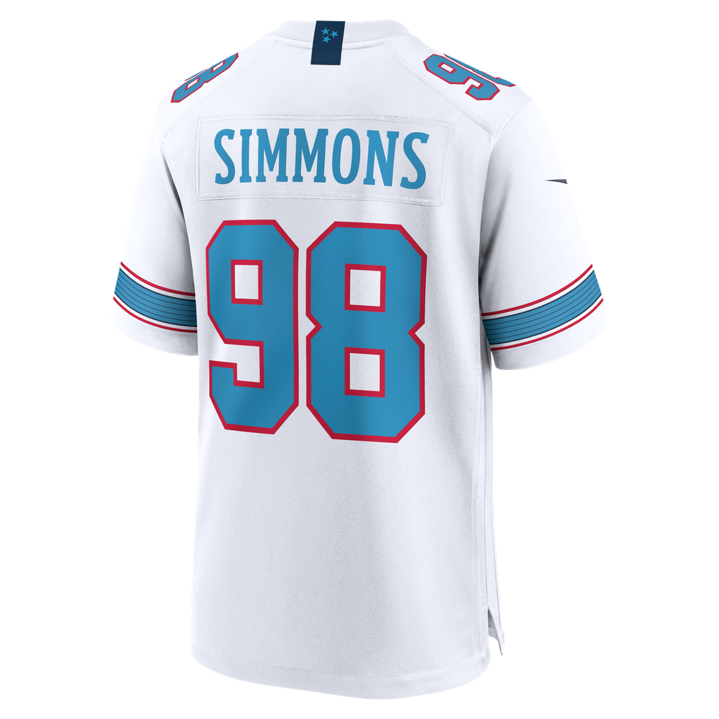 Men's Tennessee Titans Jeffery Simmons White Game Jersey