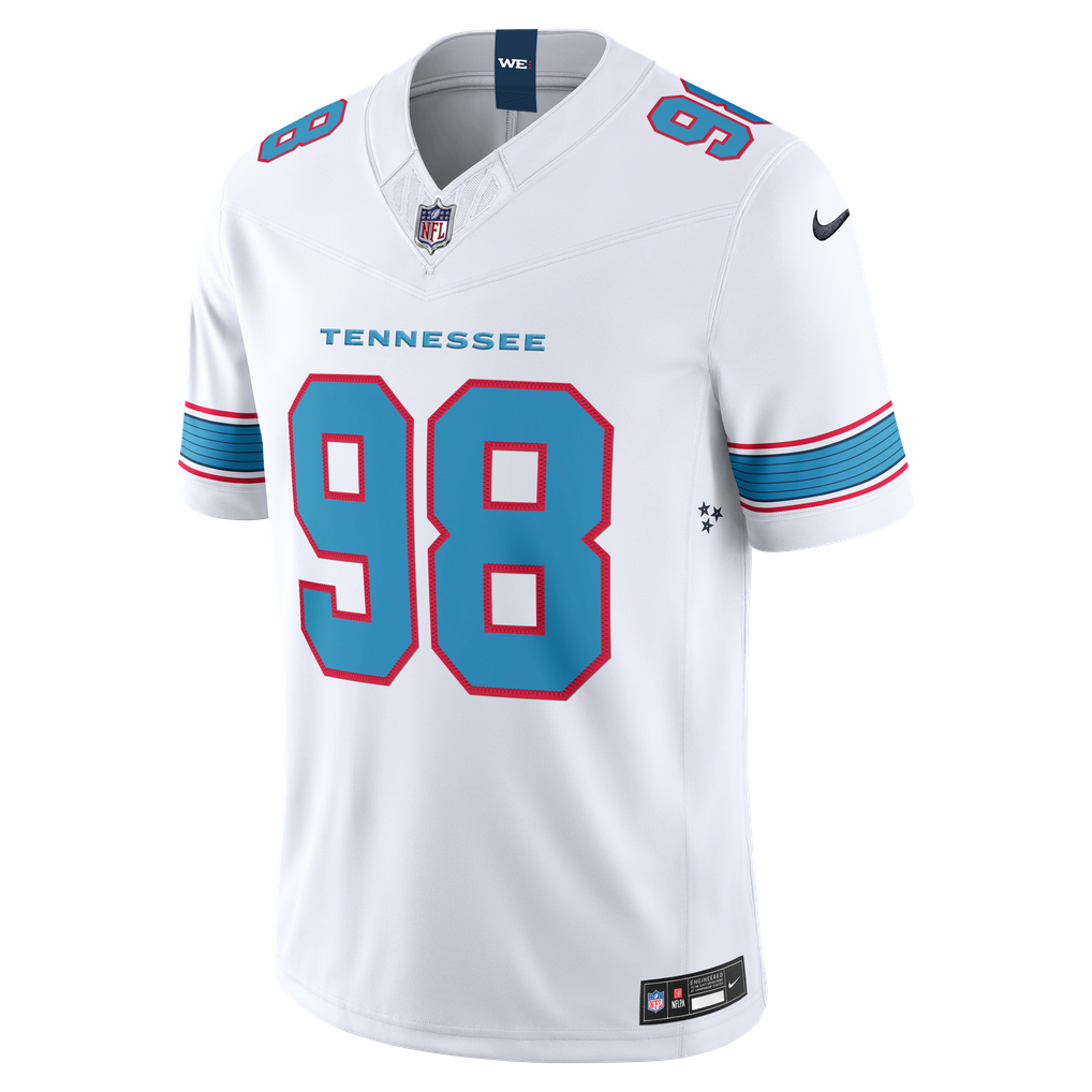 Men's Tennessee Titans Jeffery Simmons White Vapor F.U.S.E. Stitched Limited Jersey