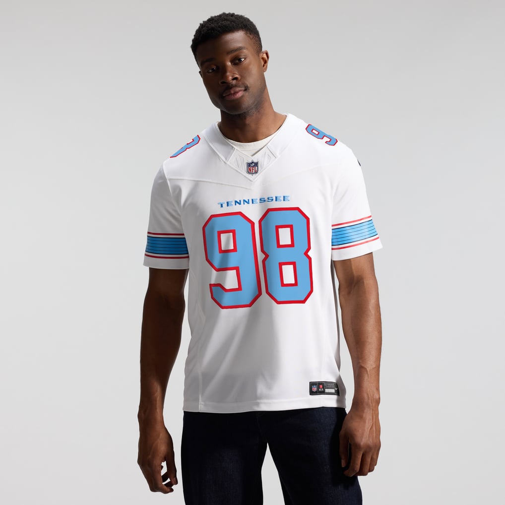 Men's Tennessee Titans Jeffery Simmons White Vapor F.U.S.E. Stitched Limited Jersey