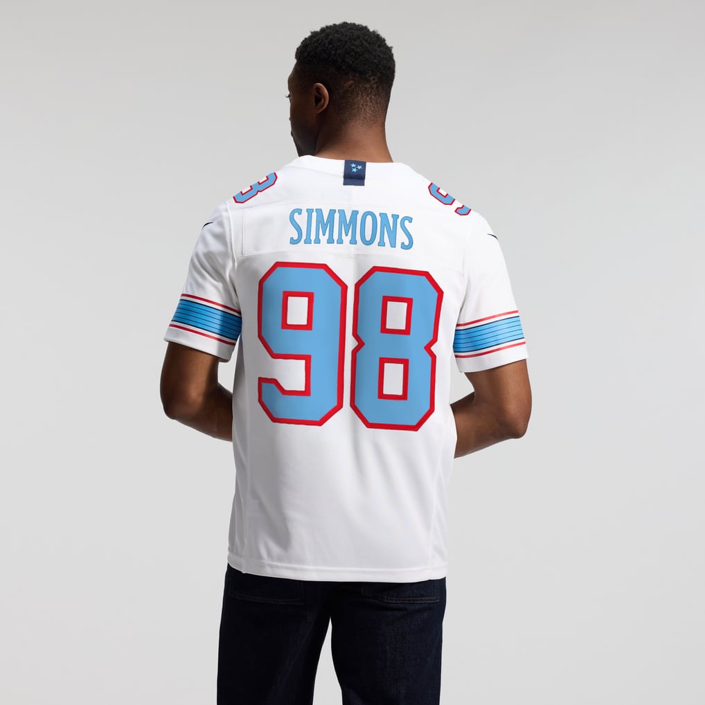 Men's Tennessee Titans Jeffery Simmons White Vapor F.U.S.E. Stitched Limited Jersey