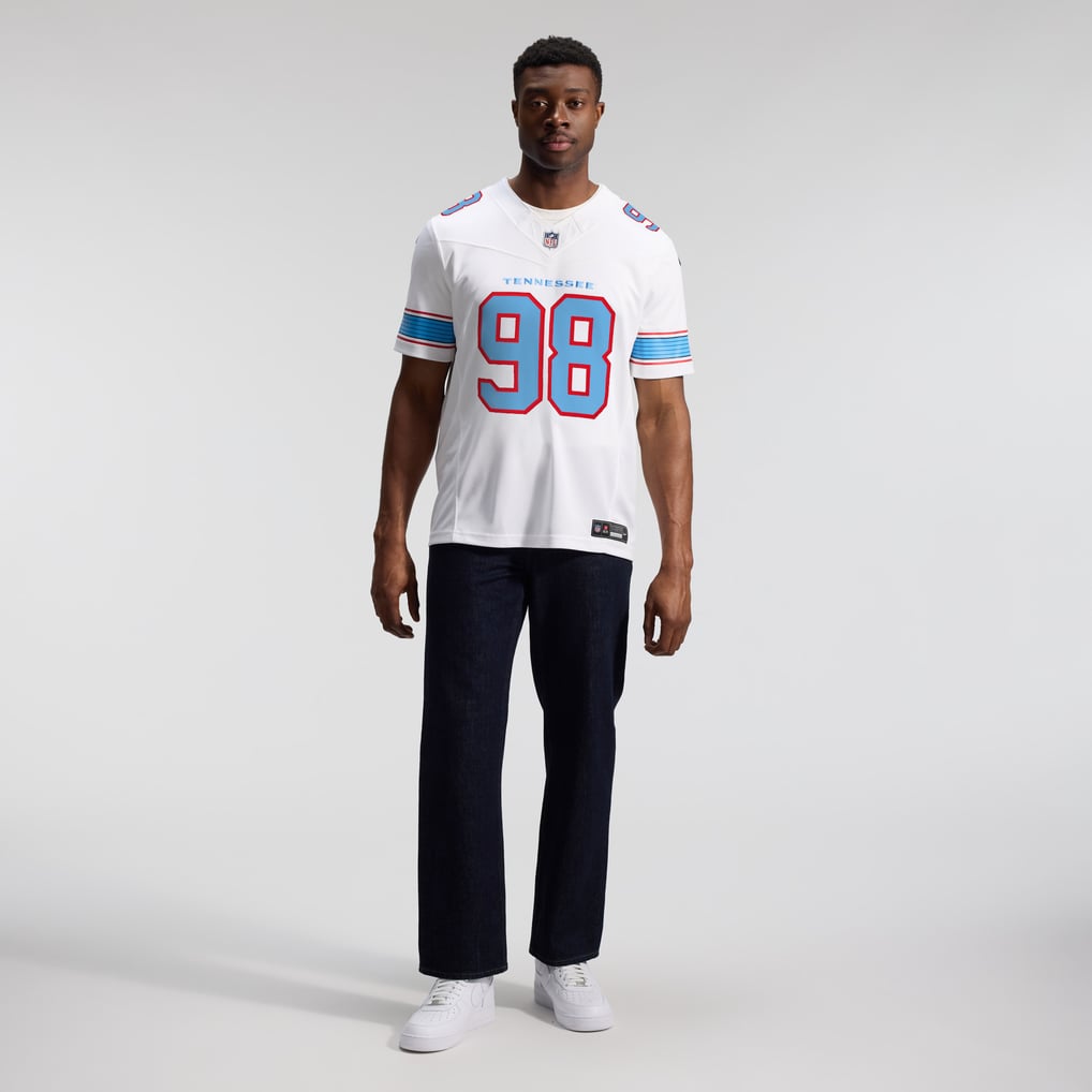 Men's Tennessee Titans Jeffery Simmons White Vapor F.U.S.E. Stitched Limited Jersey