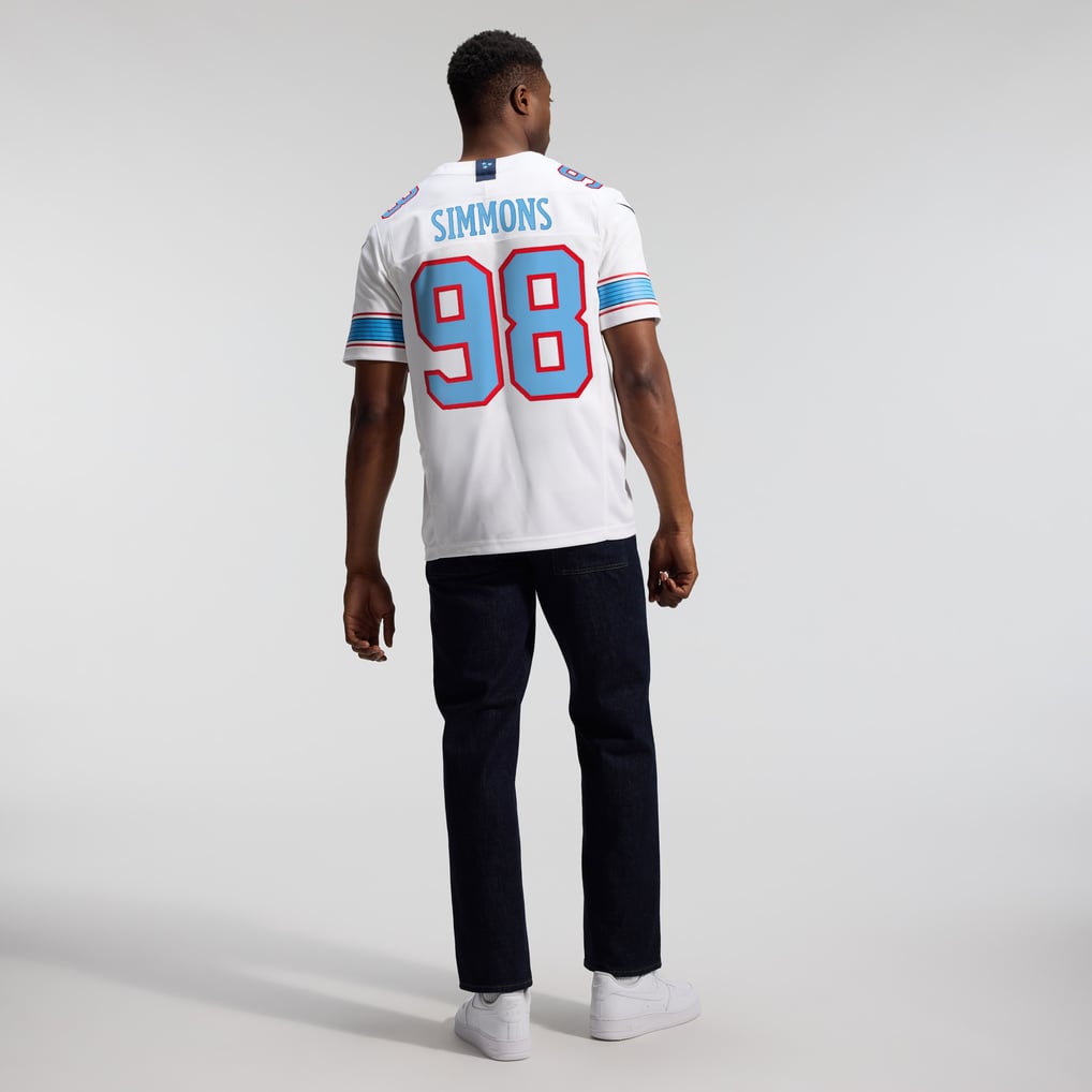 Men's Tennessee Titans Jeffery Simmons White Vapor F.U.S.E. Stitched Limited Jersey