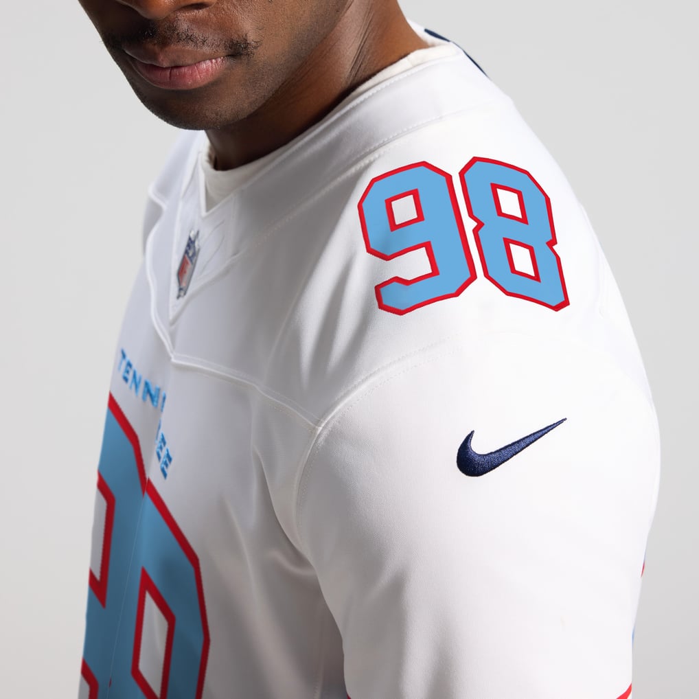 Men's Tennessee Titans Jeffery Simmons White Vapor F.U.S.E. Stitched Limited Jersey
