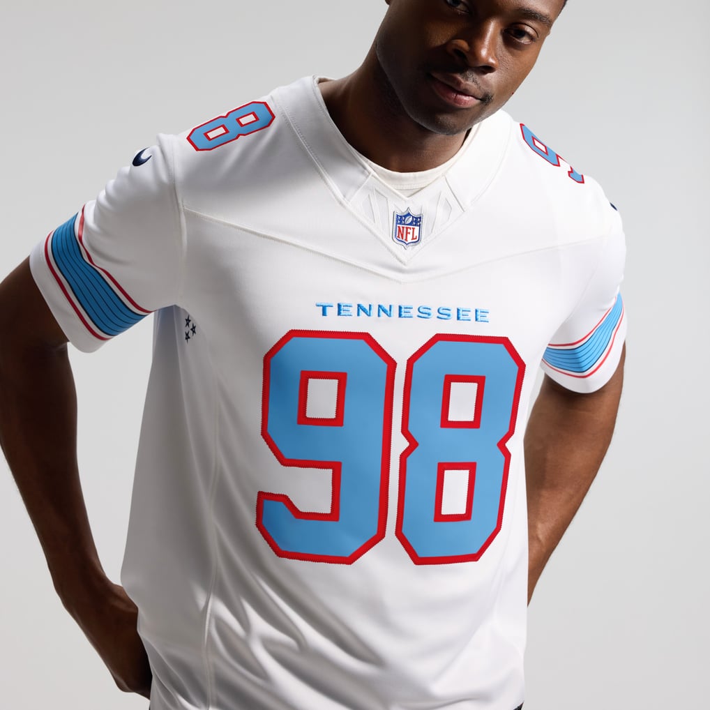 Men's Tennessee Titans Jeffery Simmons White Vapor F.U.S.E. Stitched Limited Jersey