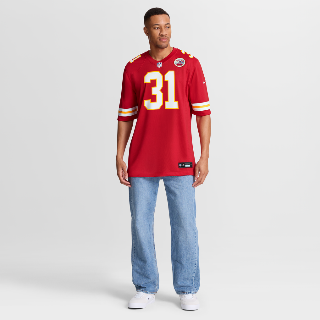 Men's Kansas City Chiefs Jeffrey Bassa Red Team Game Jersey