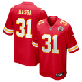Men's Kansas City Chiefs Jeffrey Bassa Red Team Game Jersey