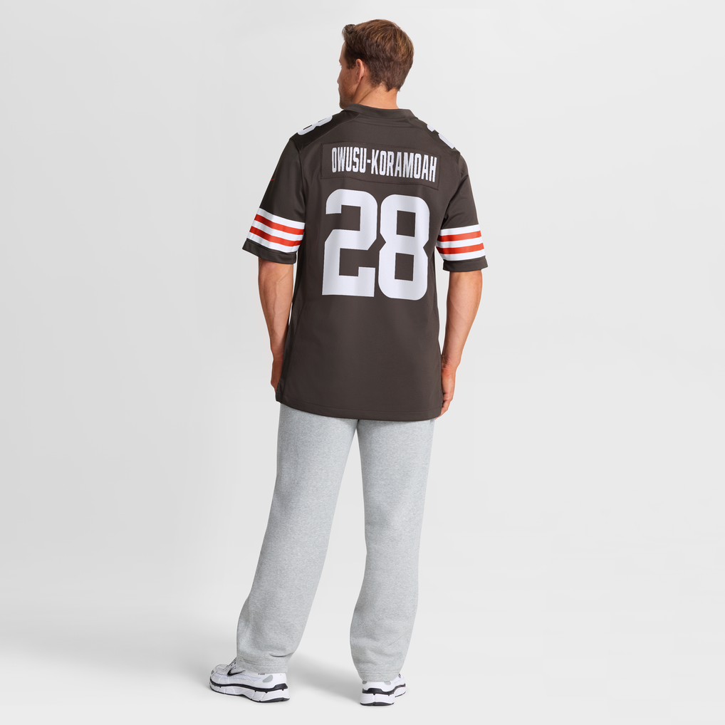 Men's Cleveland Browns Jeremiah Owusu-Koramoah Brown Game Player Jersey