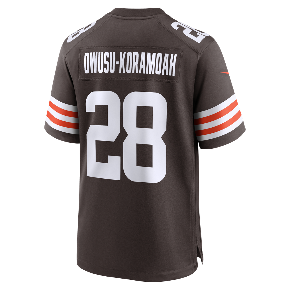 Men's Cleveland Browns Jeremiah Owusu-Koramoah Brown Game Player Jersey