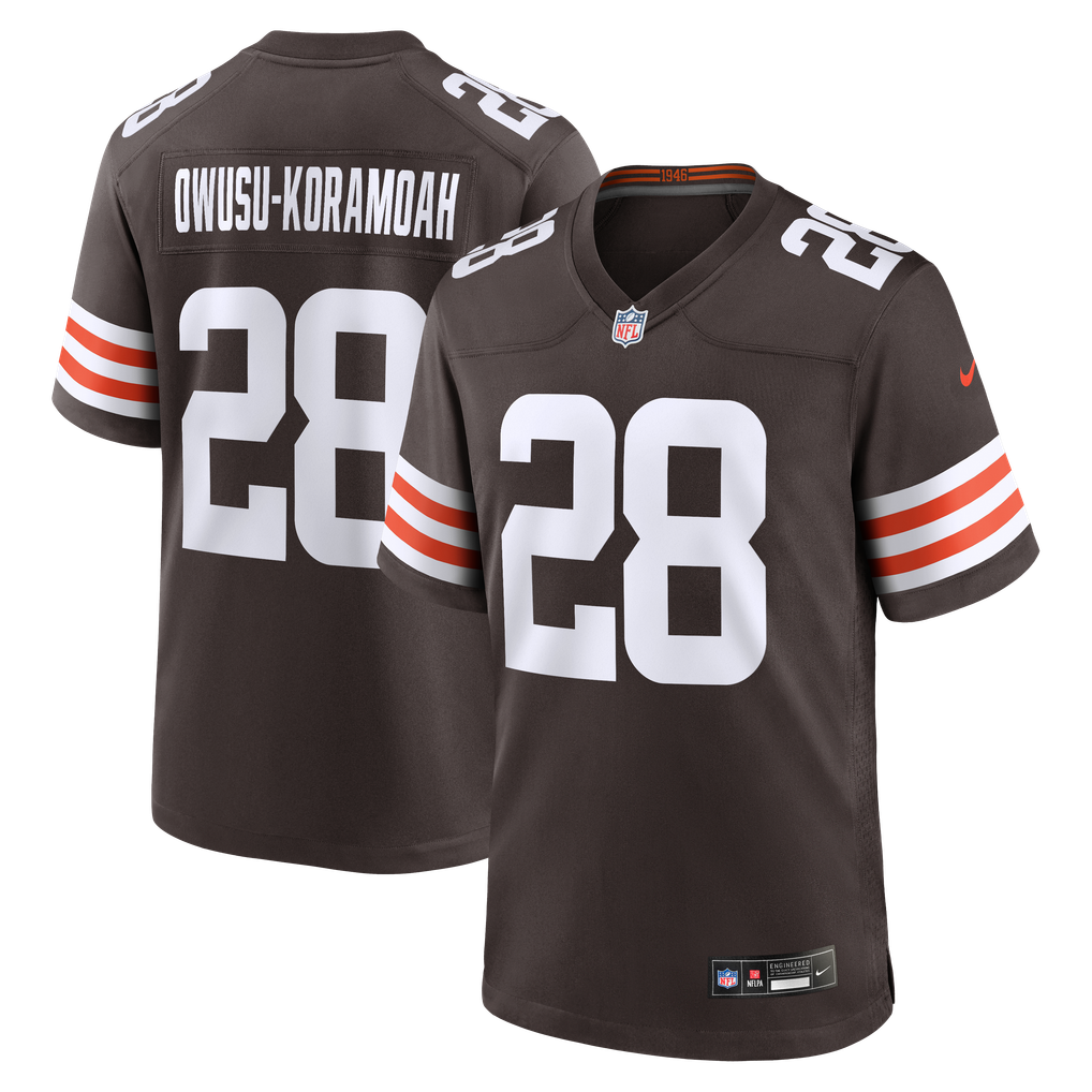 Men's Cleveland Browns Jeremiah Owusu-Koramoah Brown Game Player Jersey
