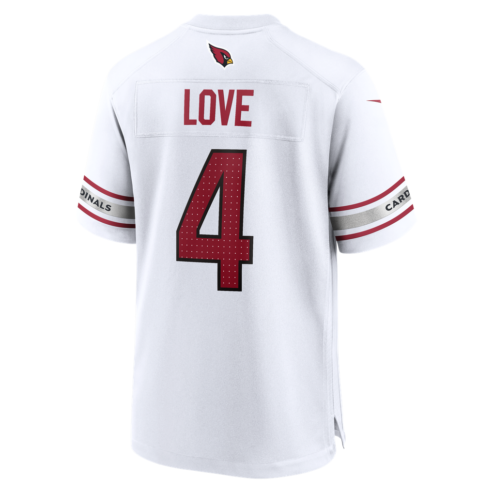 Men's Arizona Cardinals Jeremiyah Love White Game Player Jersey