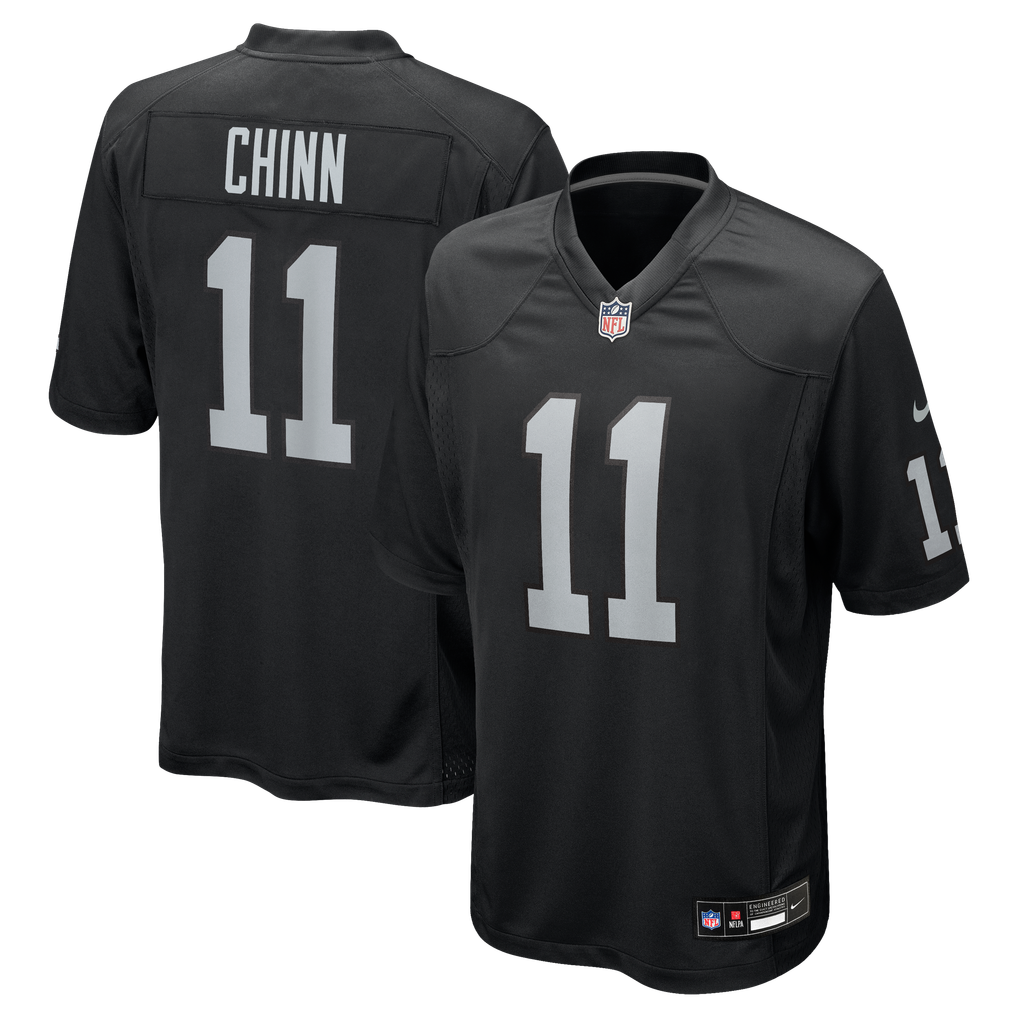 Men's Las Vegas Raiders Jeremy Chinn Black Team Game Jersey