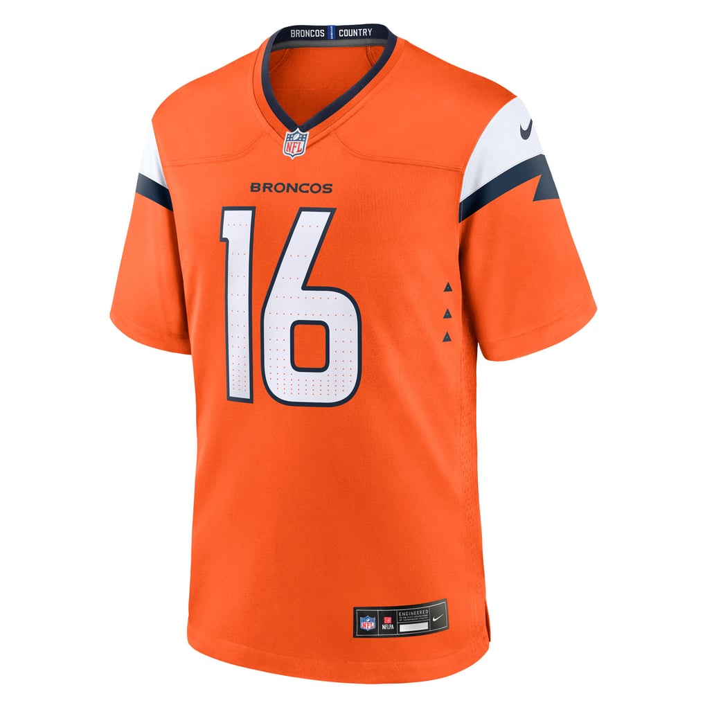 Men's Denver Broncos Jeremy Crawshaw Orange Team Game Jersey
