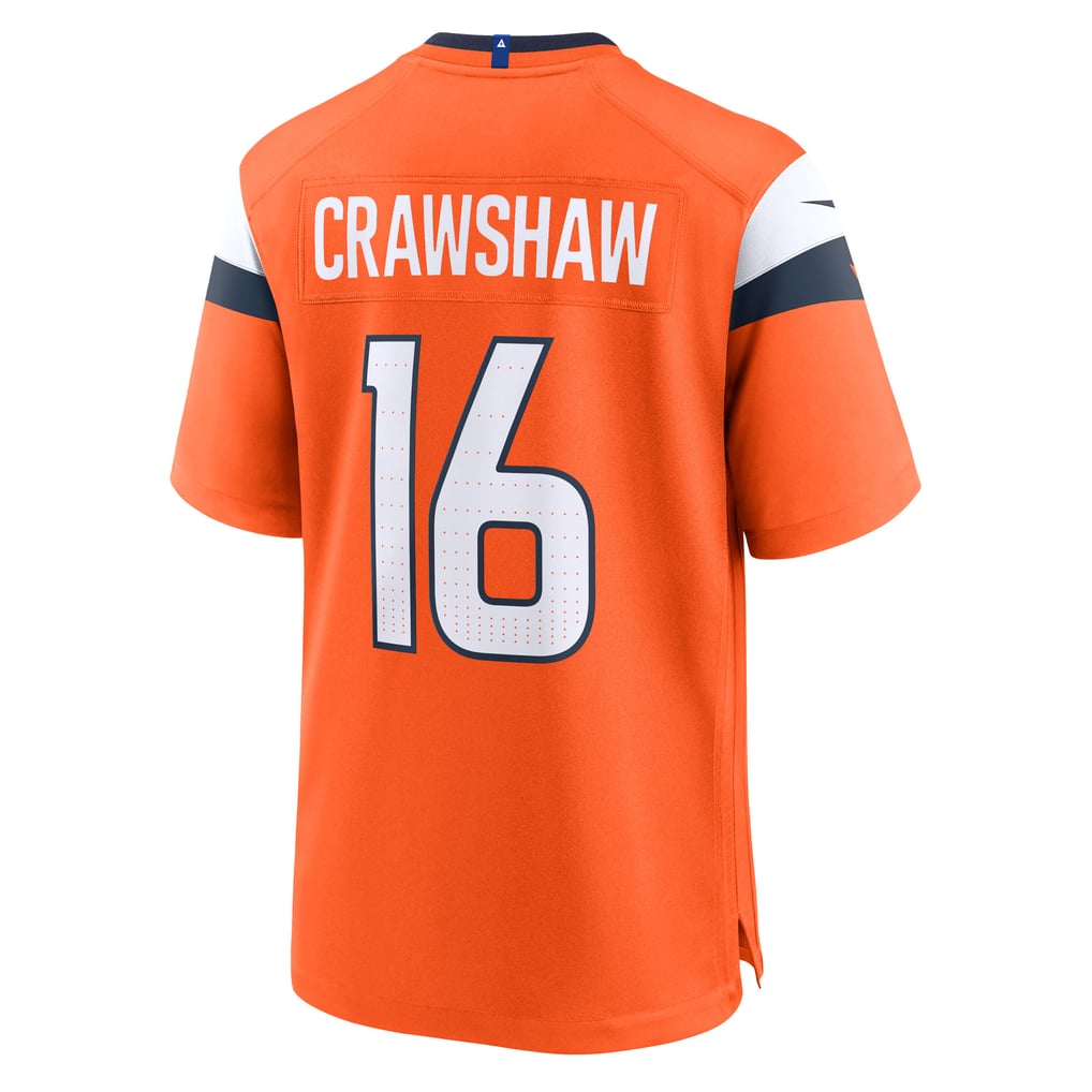 Men's Denver Broncos Jeremy Crawshaw Orange Team Game Jersey