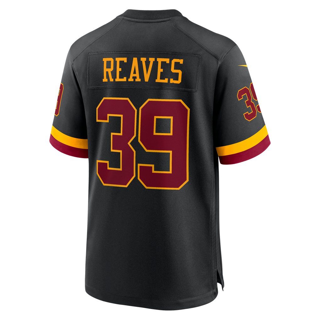 Men's Washington Commanders Jeremy Reaves Black Hail Raiser Alternate Game Jersey