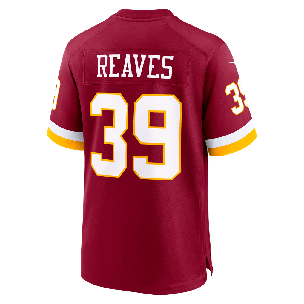 Men's Washington Commanders Jeremy Reaves Burgundy Game Jersey