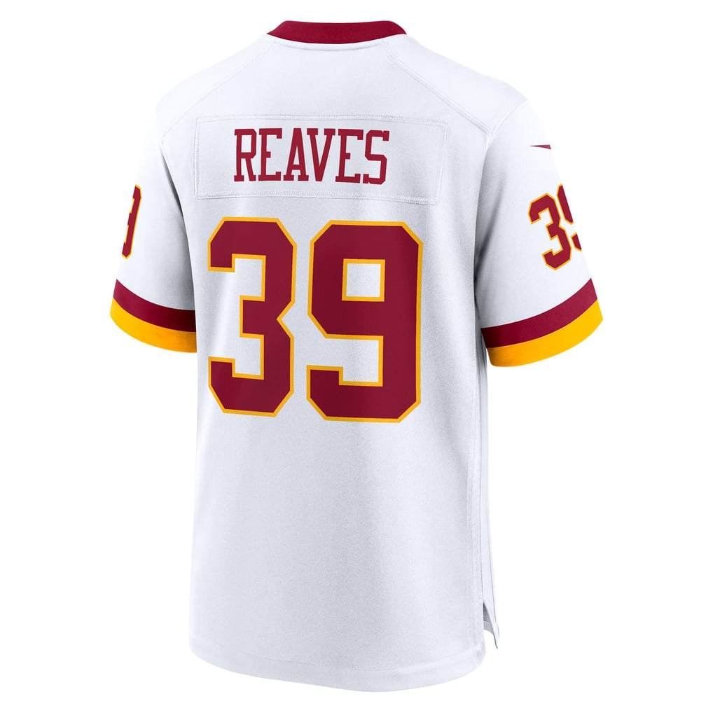 Men's Washington Commanders Jeremy Reaves White Game Super Bowl Era Jersey