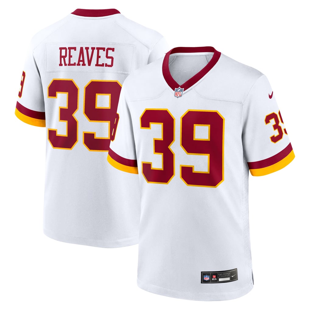 Men's Washington Commanders Jeremy Reaves White Game Super Bowl Era Jersey