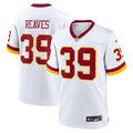 Men's Washington Commanders Jeremy Reaves White Game Super Bowl Era Jersey