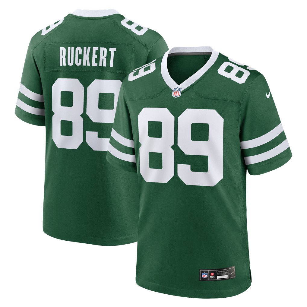 Men's New York Jets Jeremy Ruckert Legacy Green Team Game Jersey