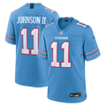 Men's Tennessee Titans Jermaine Johnson II Light Blue Team Game Jersey