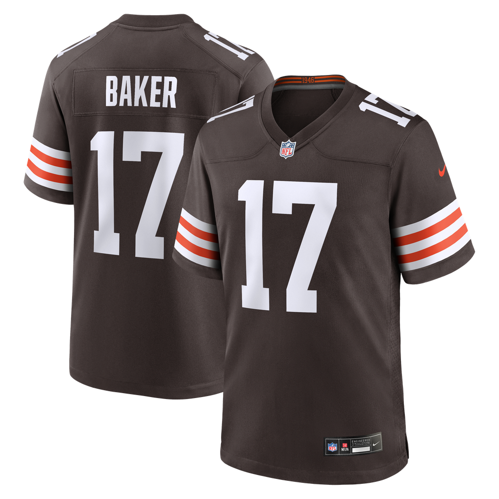 Men's Cleveland Browns Jerome Baker Brown Team Game Jersey