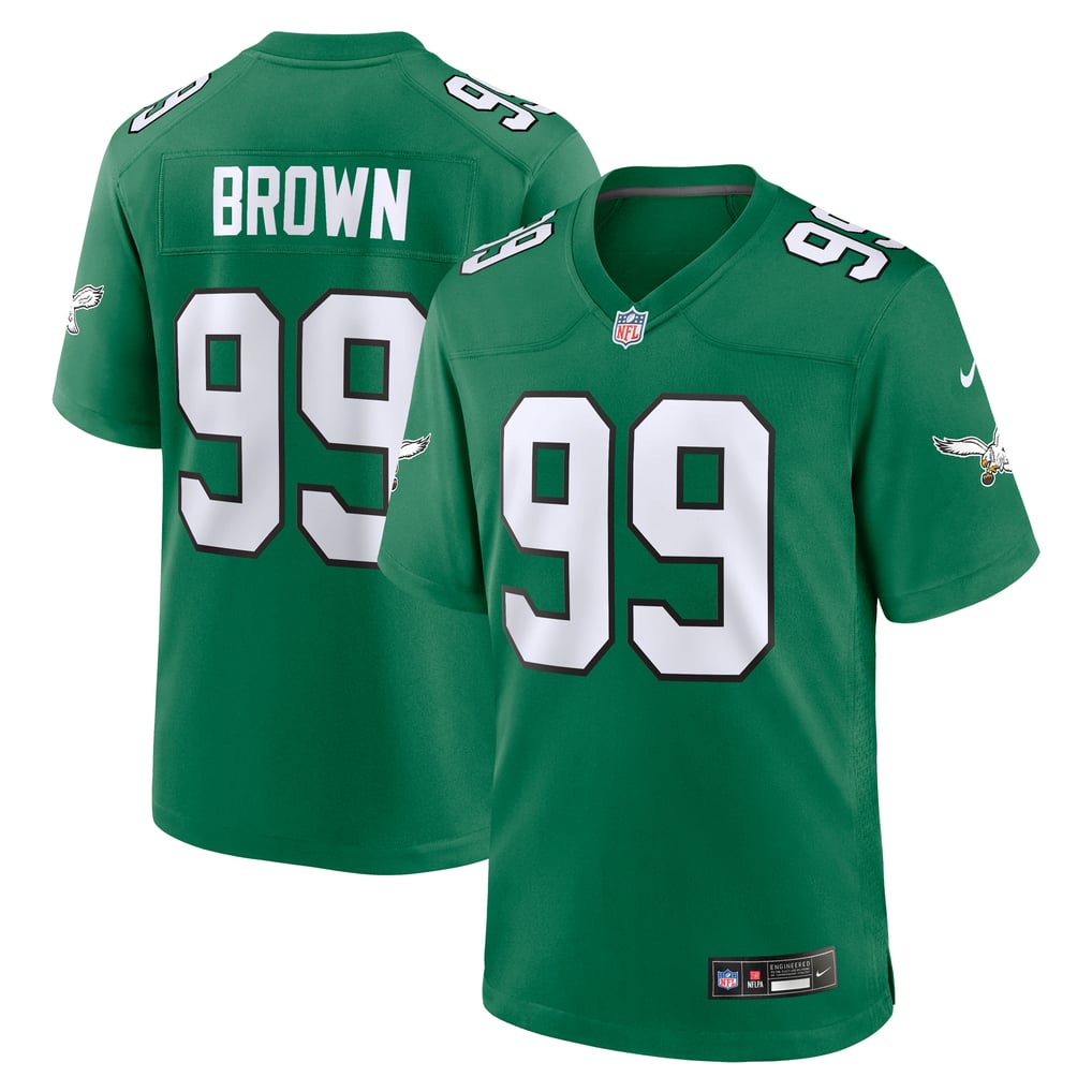 Men's Philadelphia Eagles Jerome Brown Kelly Green Retired Player Alternate Game Jersey