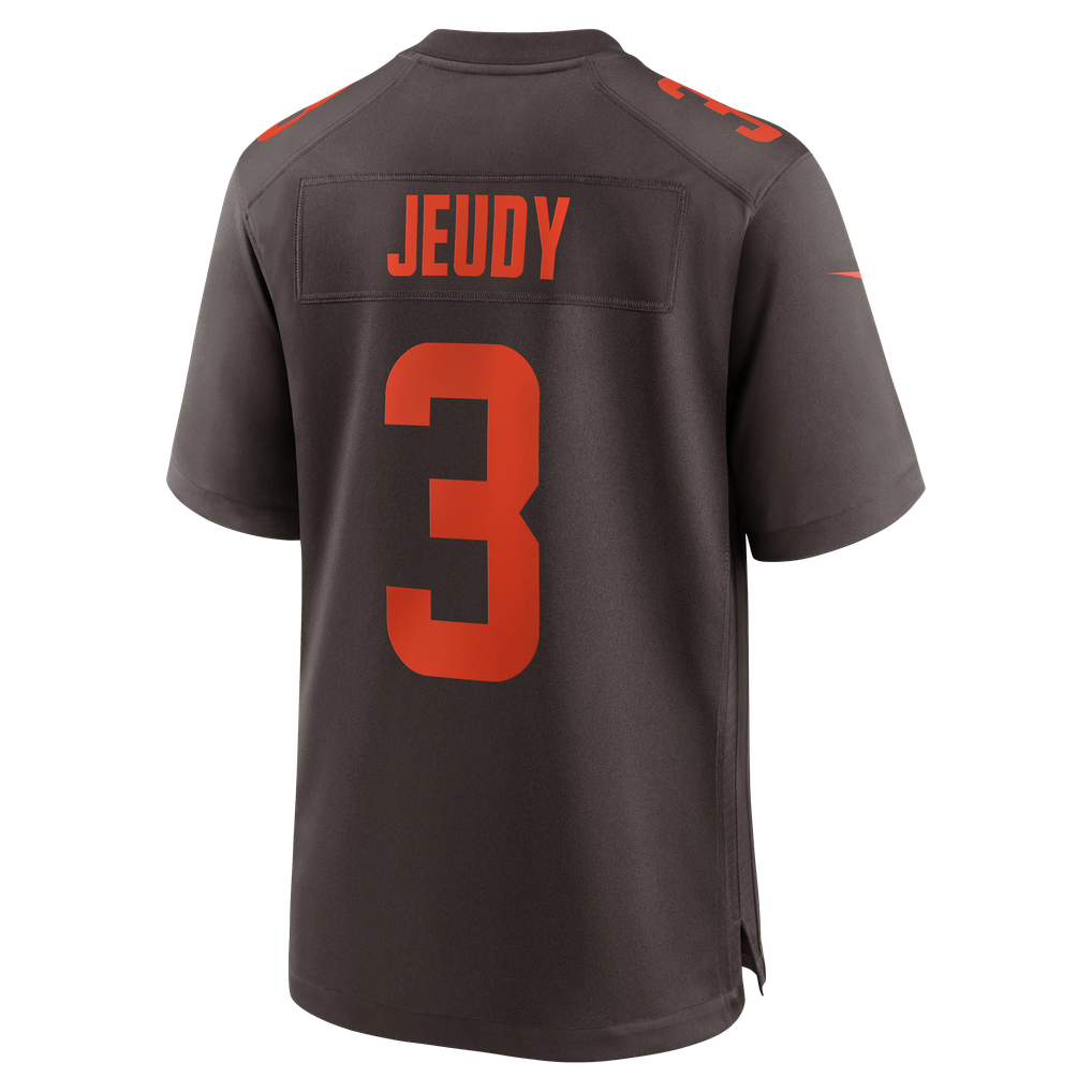 Men's Cleveland Browns Jerry Jeudy Brown Alpha Dawg Game Jersey