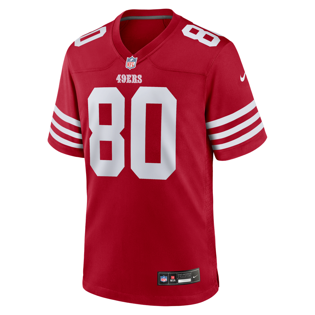 Men's San Francisco 49ers Jerry Rice Scarlet Retired Team Player Game Jersey