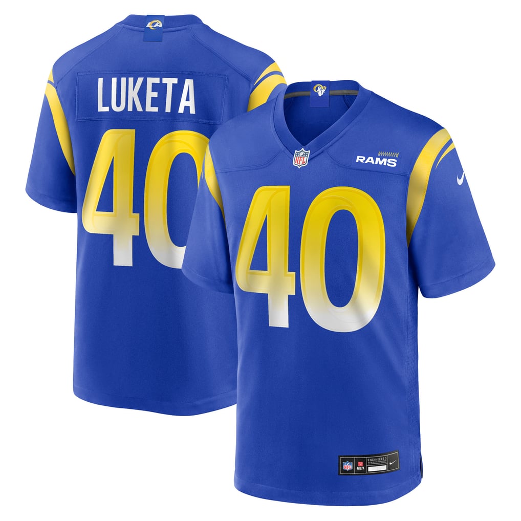 Men's Los Angeles Rams Jesse Luketa Royal Team Game Jersey