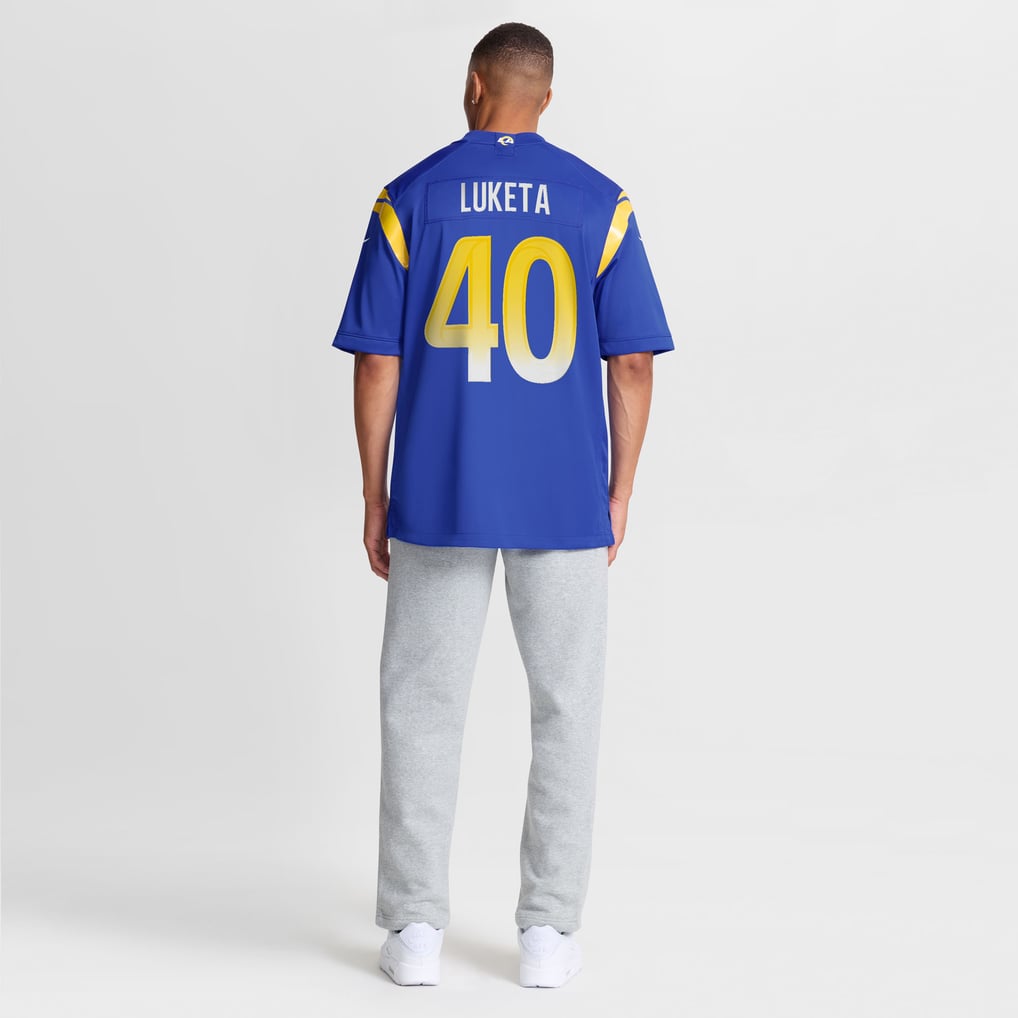 Men's Los Angeles Rams Jesse Luketa Royal Team Game Jersey