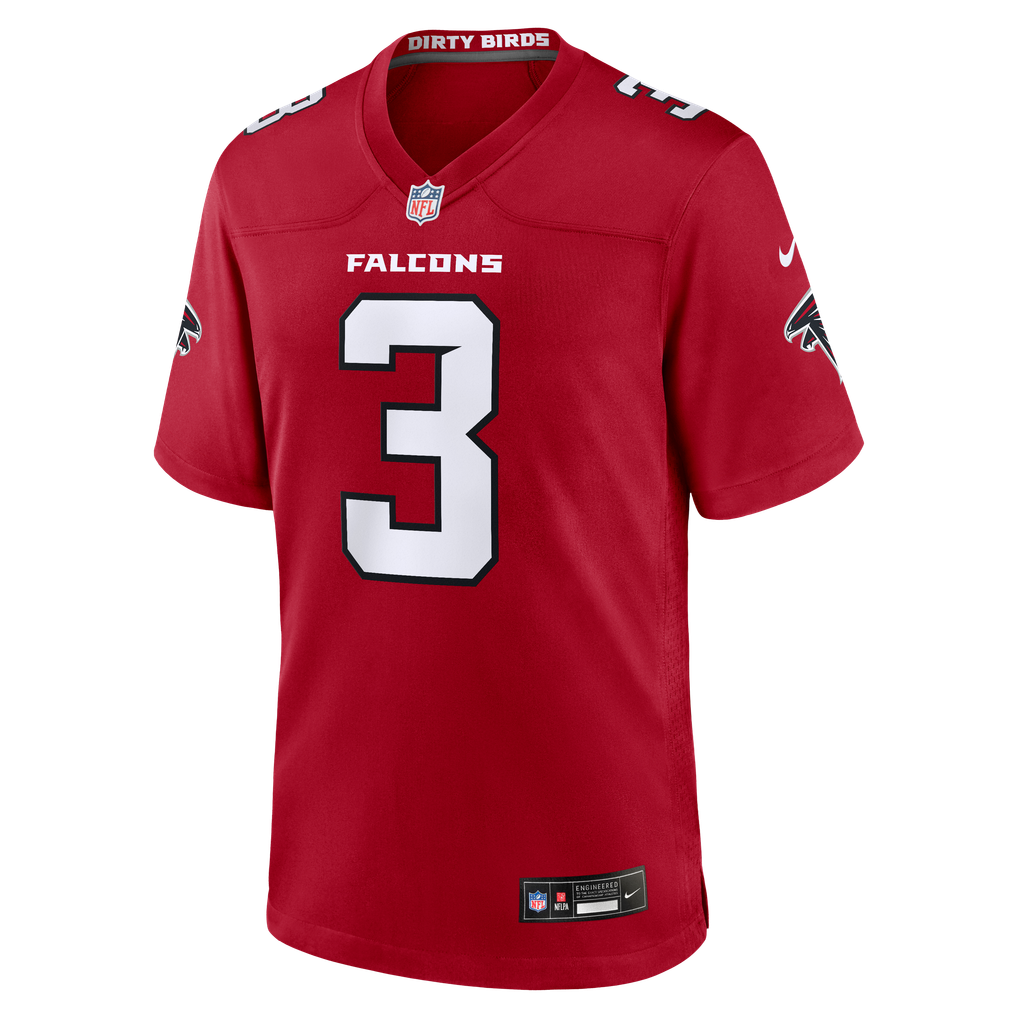 Men's Atlanta Falcons Jessie Bates III Red Game Jersey