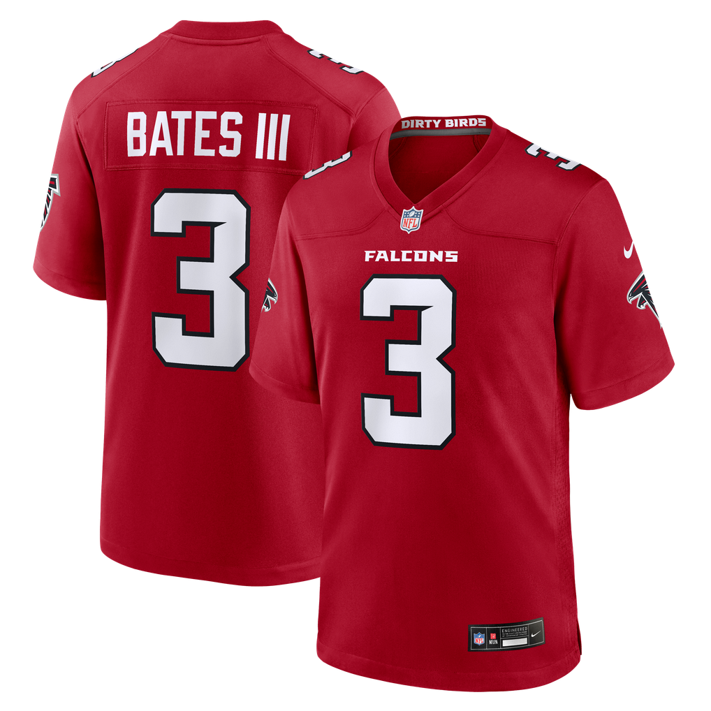Men's Atlanta Falcons Jessie Bates III Red Game Jersey