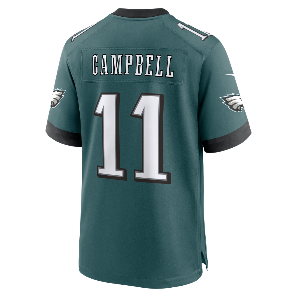 Men's Philadelphia Eagles Jihaad Campbell Midnight Green Team Game Jersey