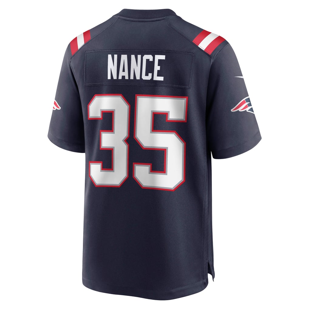Men's New England Patriots Jim Nance Navy Retired Player Jersey