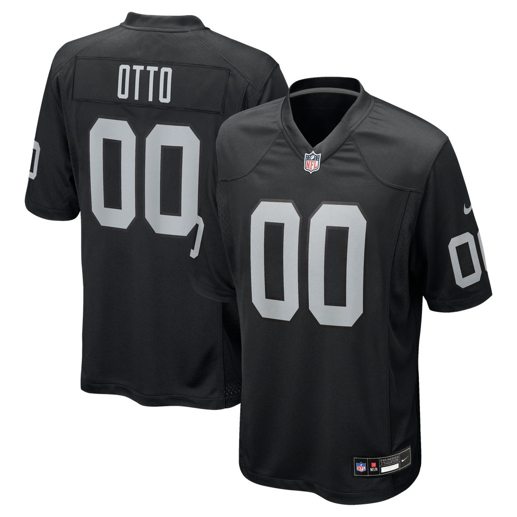 Men's Las Vegas Raiders Jim Otto Black Game Retired Player Jersey