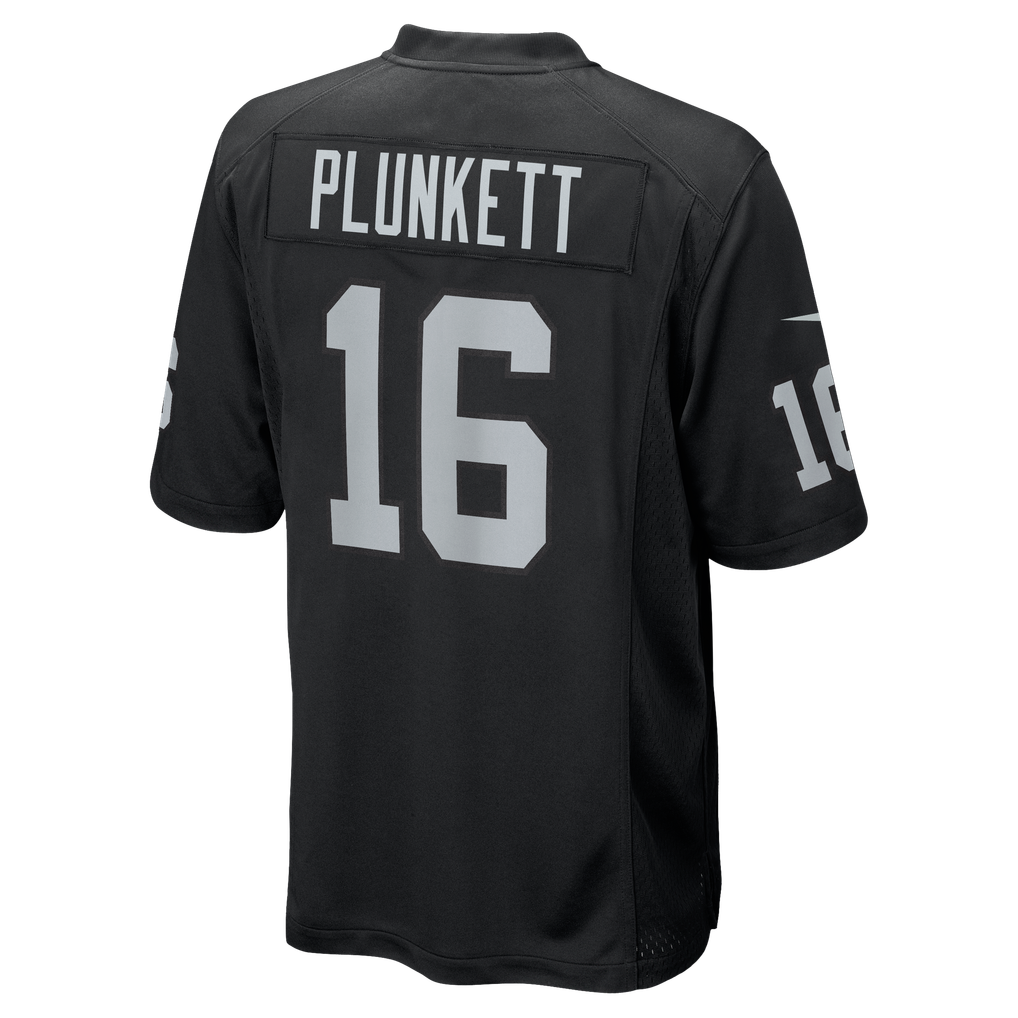 Men's Las Vegas Raiders Jim Plunkett Black Game Retired Player Jersey
