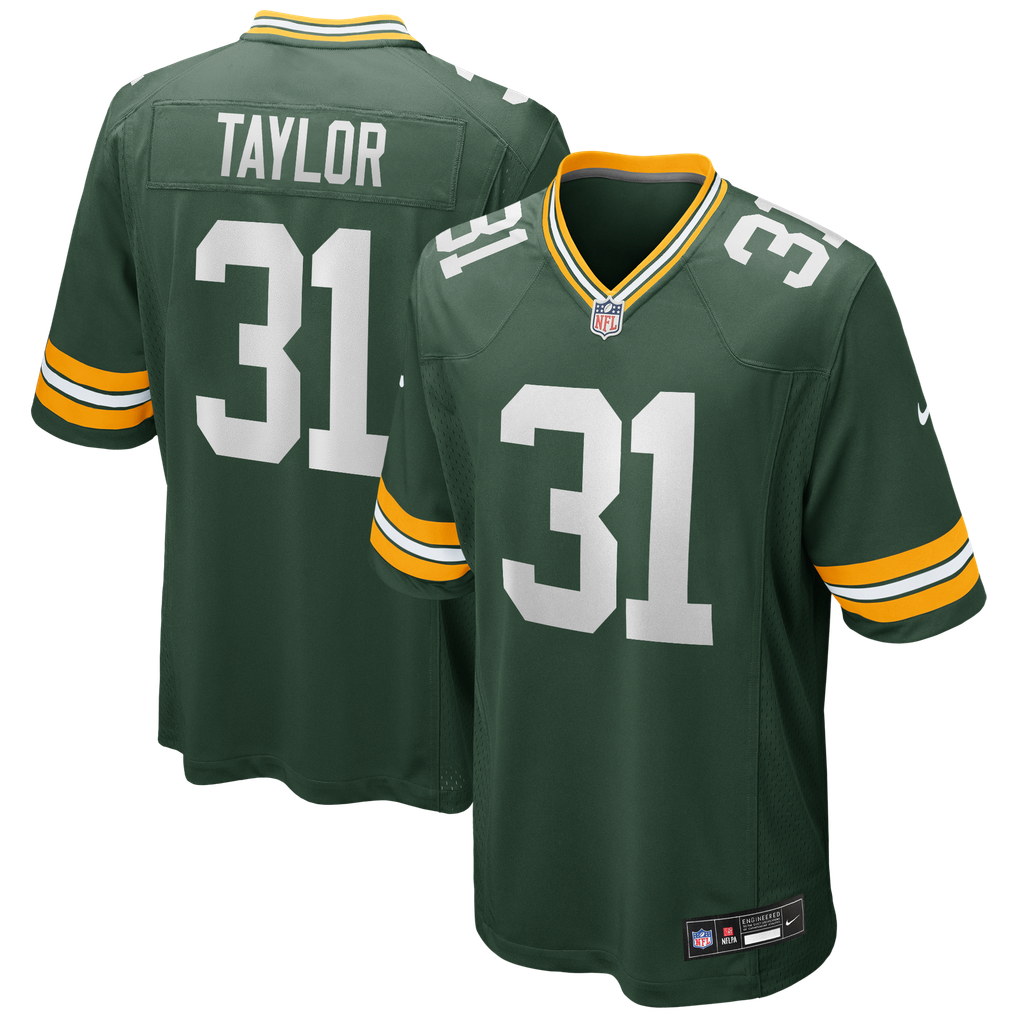 Men's Green Bay Packers Jim Taylor Green Game Retired Player Jersey