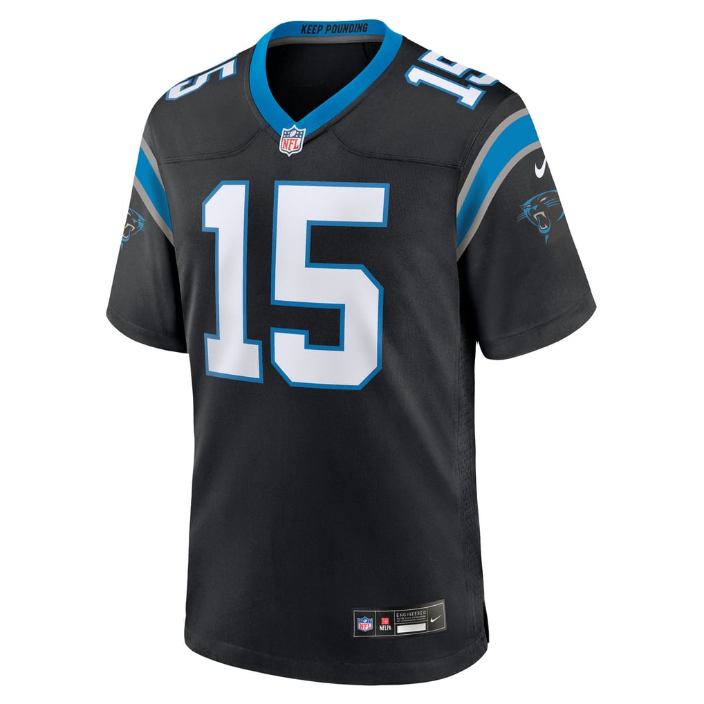Men's Carolina Panthers Jimmy Horn Jr Black Team Game Jersey