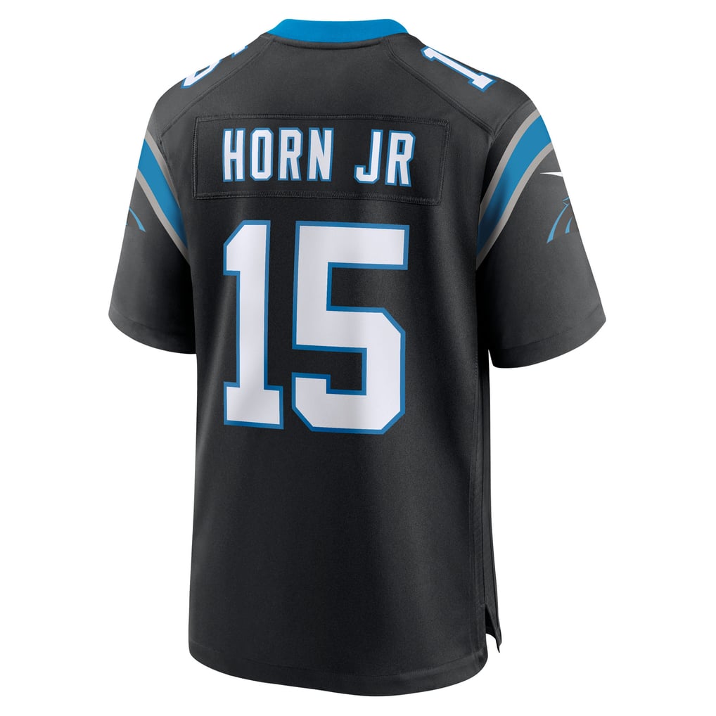 Men's Carolina Panthers Jimmy Horn Jr Black Team Game Jersey