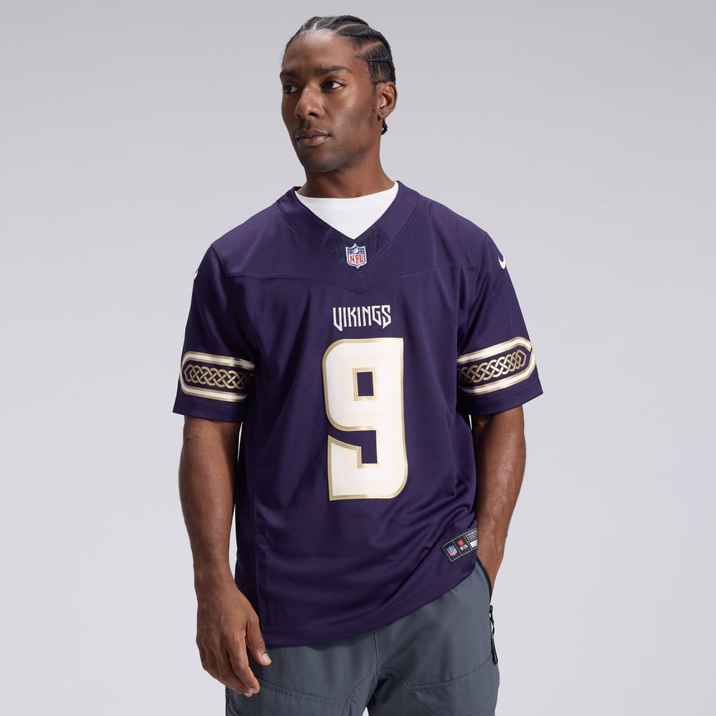 Men's Minnesota Vikings J.J. McCarthy Purple 2026 Rivalries Collection Stitched Limited Jersey