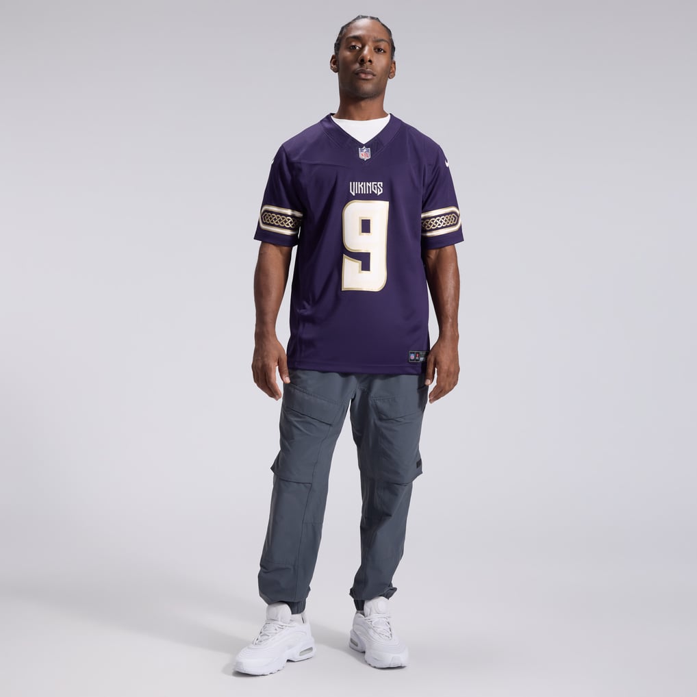 Men's Minnesota Vikings J.J. McCarthy Purple 2026 Rivalries Collection Stitched Limited Jersey