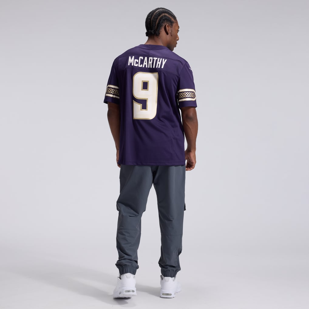 Men's Minnesota Vikings J.J. McCarthy Purple 2026 Rivalries Collection Stitched Limited Jersey