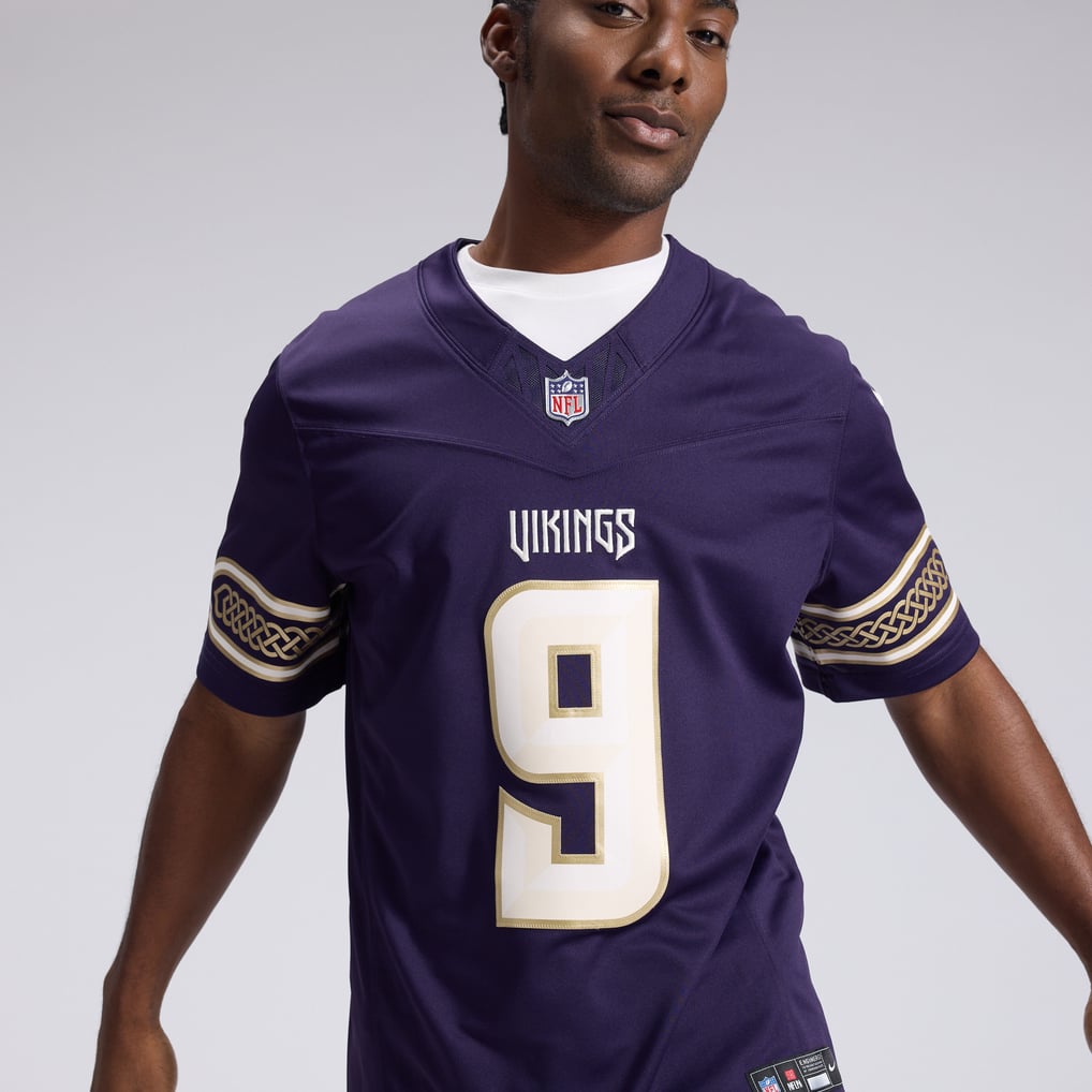 Men's Minnesota Vikings J.J. McCarthy Purple 2026 Rivalries Collection Stitched Limited Jersey