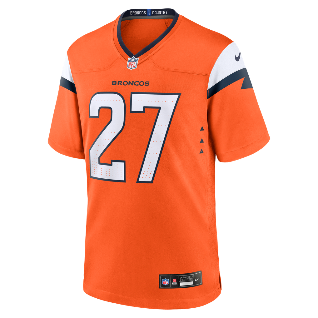 Men's Denver Broncos J.K. Dobbins Orange Team Game Jersey