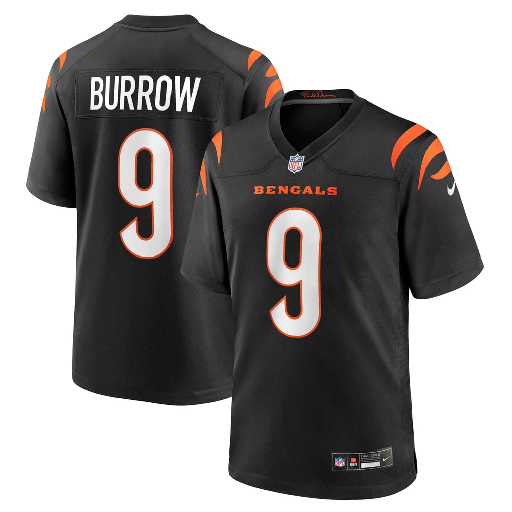 Men's Cincinnati Bengals Joe Burrow Black Player Game Jersey