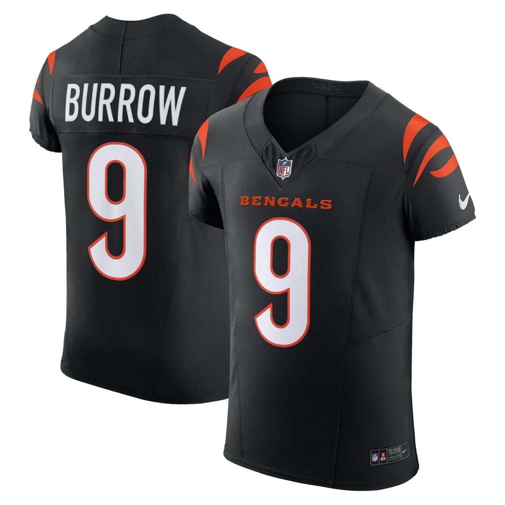 Men's Cincinnati Bengals Joe Burrow Black Team Vapor F.U.S.E. Elite Jersey