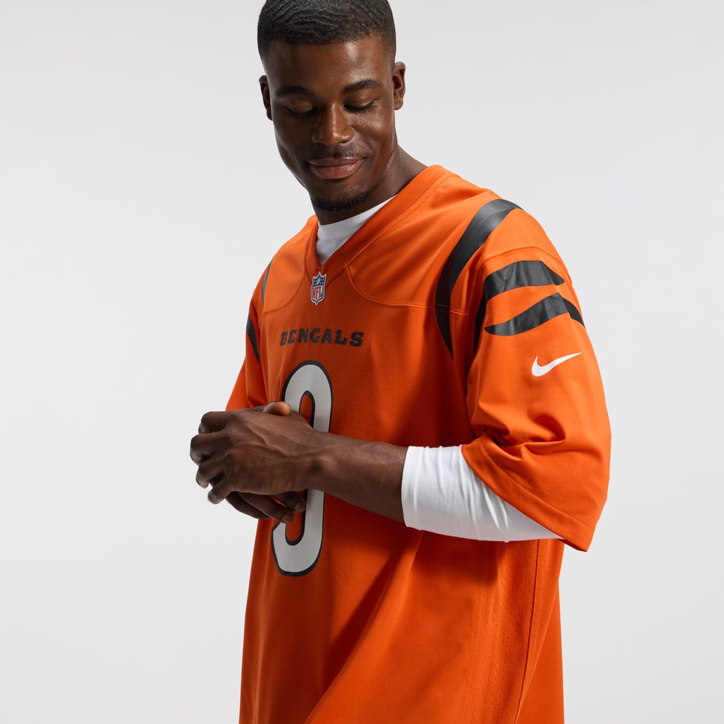 Men's Cincinnati Bengals Joe Burrow Orange Alternate Game Jersey