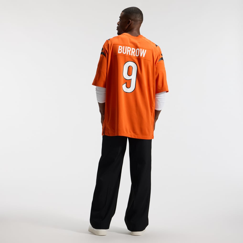 Men's Cincinnati Bengals Joe Burrow Orange Alternate Game Jersey