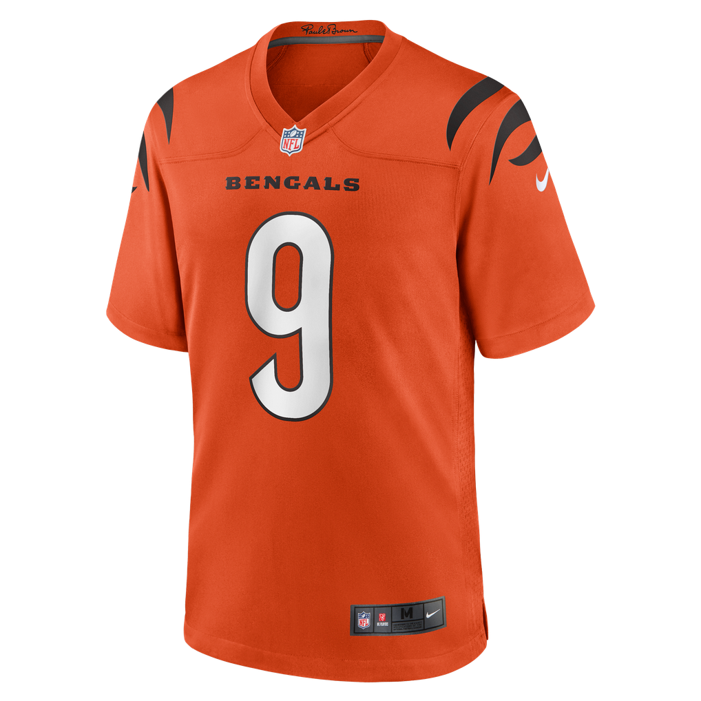 Men's Cincinnati Bengals Joe Burrow Orange Alternate Game Jersey