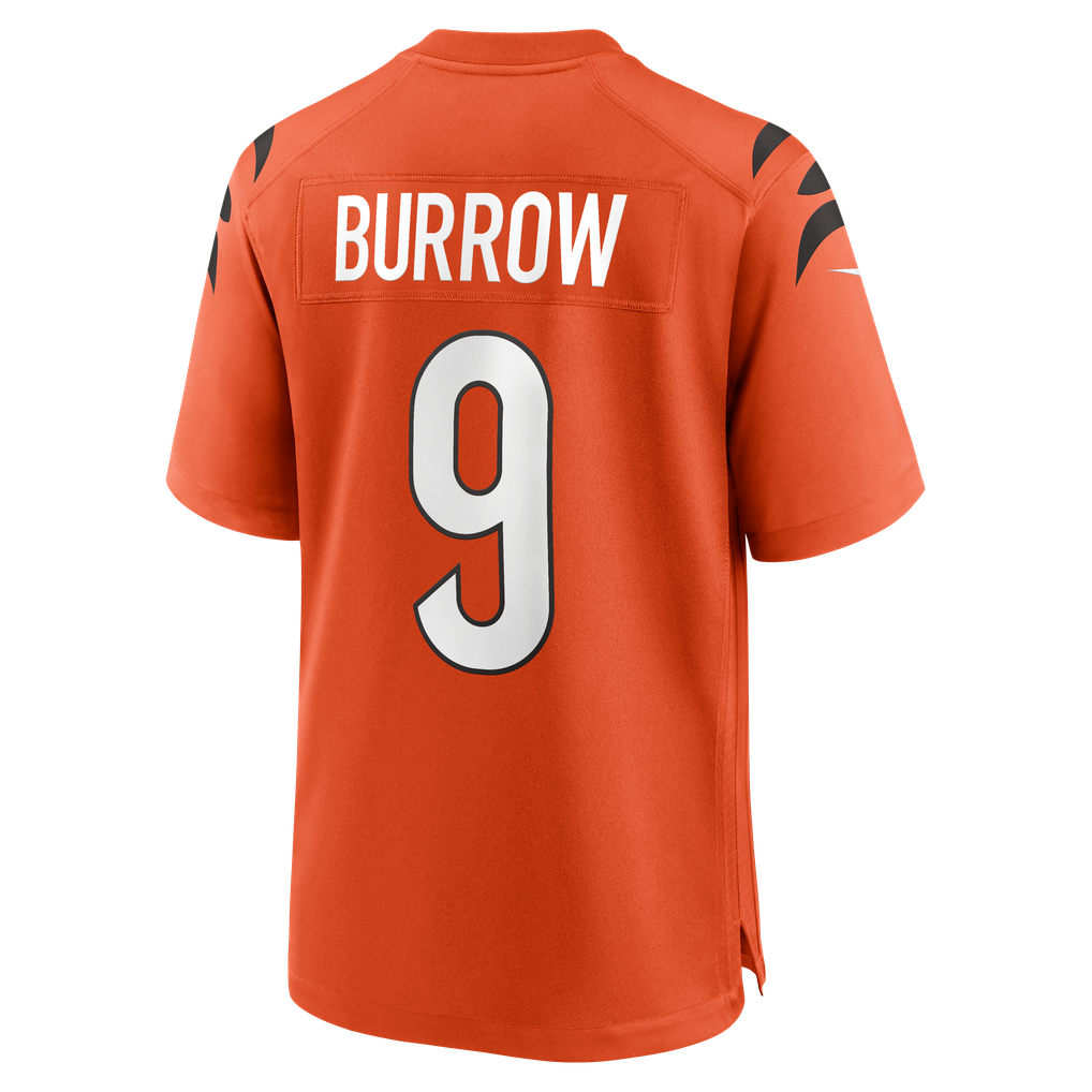 Men's Cincinnati Bengals Joe Burrow Orange Alternate Game Jersey